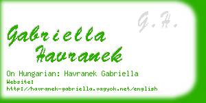 gabriella havranek business card